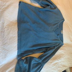 Blue off the shoulder Umgee top.